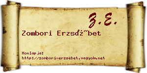 Zombori Erzsébet névjegykártya