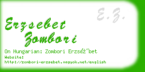 erzsebet zombori business card